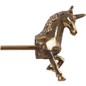 Clayre & Eef Dveřní knoflík zlatý 3x9x8 cm