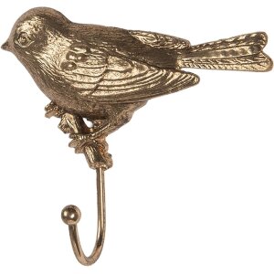 Clayre & Eef 6Y5884 Zlatý Nástěnný Háček 13x4x11 cm