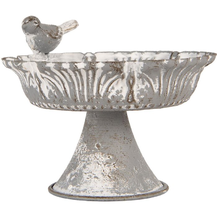 Clayre & Eef 6Y5887 Patrovník 13x12x10 cm šedá/bílá