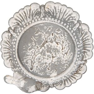 Clayre & Eef 6Y5887 Patrovník 13x12x10 cm šedá/bílá