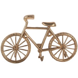 Clayre & Eef 6Y5892 Nástěnný věšák 19x4x12 cm zlatý