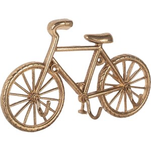 Clayre & Eef 6Y5892 Nástěnný věšák 19x4x12 cm zlatý