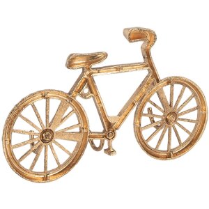 Clayre & Eef 6Y5892 Nástěnný věšák 19x4x12 cm zlatý