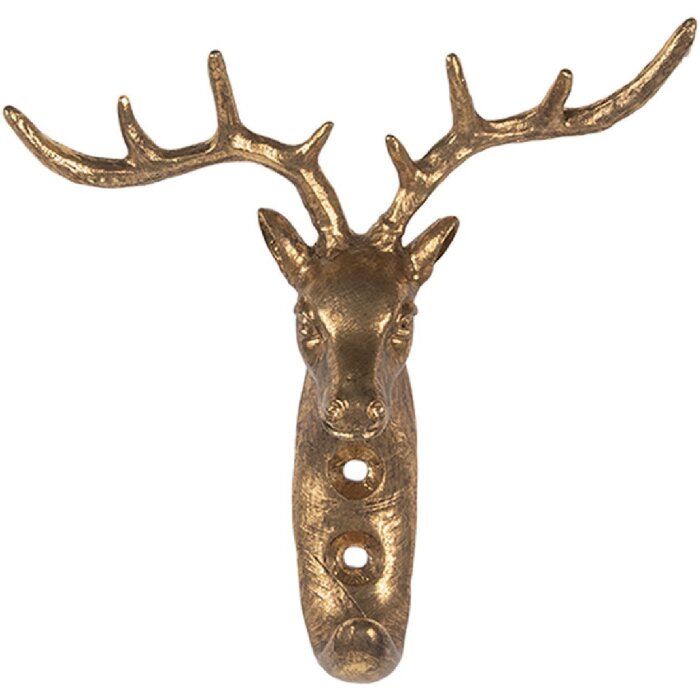 Clayre & Eef závěsný držák 12x5x12 cm zlatý