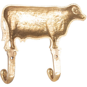 Clayre & Eef Nástěnný háček 17x4x15 cm zlatý