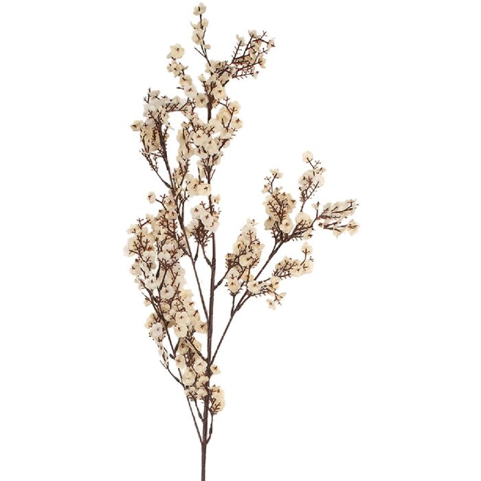 Clayre & Eef Umělá květina 10x8x104 cm bílá/hnědá