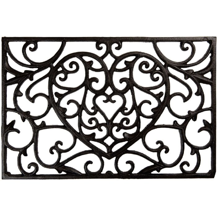 Clayre & Eef 5Y1290 Železná rohožka 59x39x2 cm hnědá