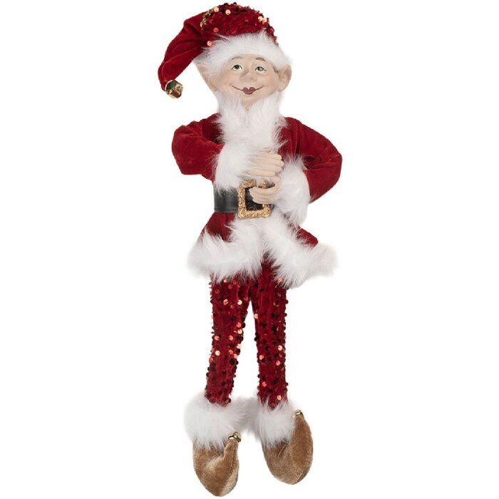 Clayre & Eef 66336 Elf – Vánoční dekorace 17x12x52 cm