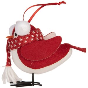 Clayre & Eef Dekorativní pták 12x7x10 cm