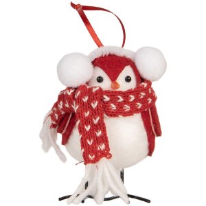 Clayre & Eef Dekorativní pták 12x7x10 cm