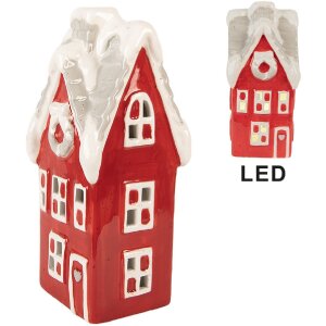 Clayre & Eef 6CE2220R LED dekorativní domeček 11x10x24 cm