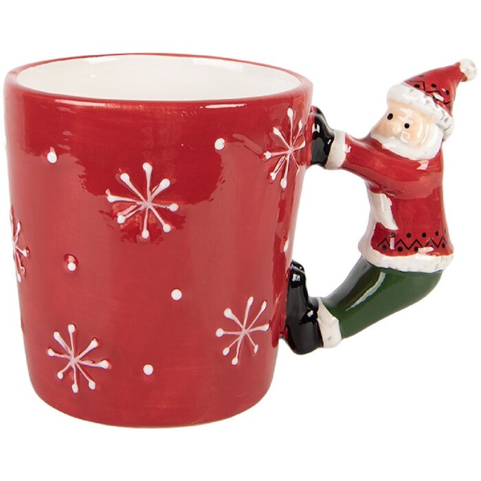 Clayre & Eef Hrneček 400 ml, 15x10x11 cm, červený