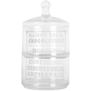 Clayre & Eef Skleněná nádoba na...