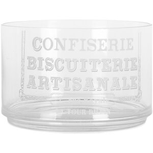 Clayre & Eef Skleněná nádoba na uchovávání s víkem Ø 17x30 cm