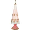 Clayre & Eef Vánoční stromek Ø 10x30 cm růžový