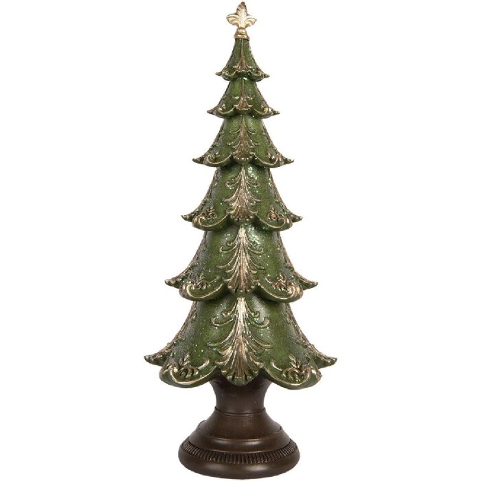 Clayre & Eef 6PR5403 Vánoční stromek Ø 18x41 cm zelený a hnědý