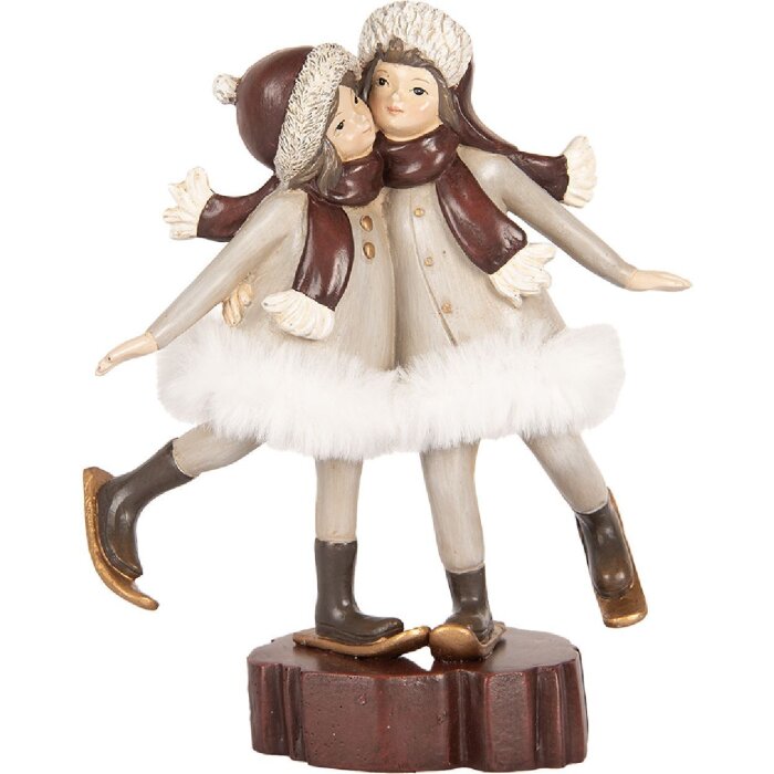 Clayre & Eef Dekorace Dětská 15x7x18 cm Šedá/Hnědá