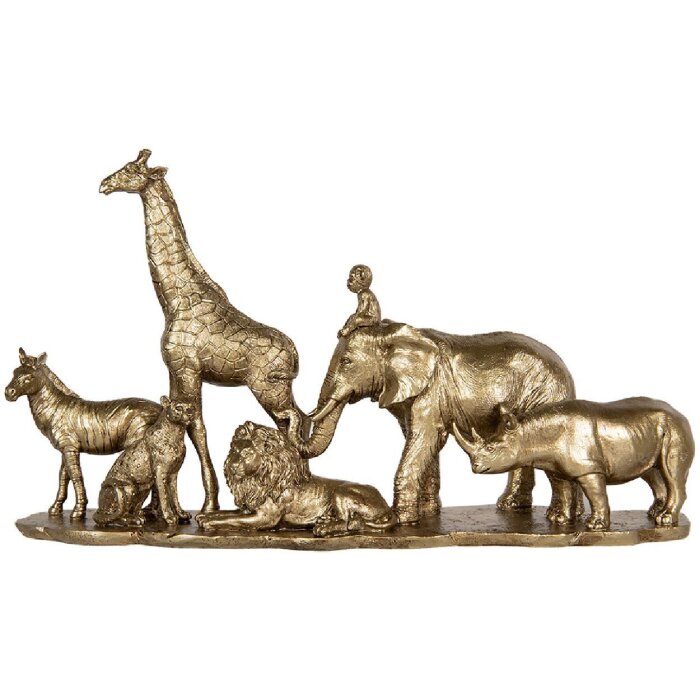 Clayre & Eef 6PR5633 Dekorace Zvířata 52x14x30 cm zlatá