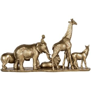 Clayre & Eef 6PR5633 Dekorace Zvířata 52x14x30 cm zlatá