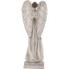 Clayre & Eef 6PR5634 Dekorace Anděl 9x8x23 cm Bílá Šedá