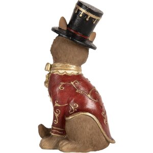 Clayre & Eef Dekorační liška 9x8x17 cm hnědočervená