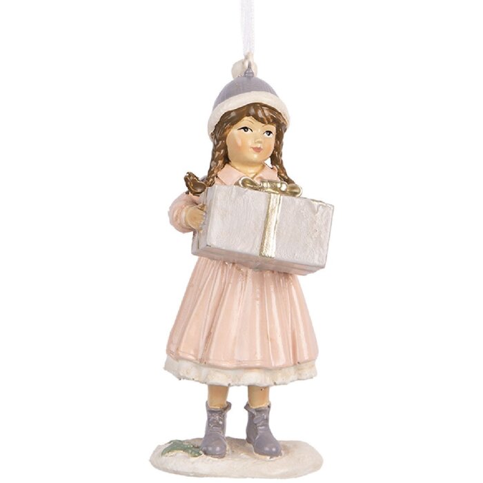 Clayre & Eef 6PR5654 Růžový závěs Dítě 5x5x11 cm