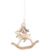 Clayre & Eef Dekorační závěs Dítě 8x3x9 cm béžová růžová