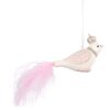 Clayre & Eef 6PR5657 Dekorační přívěs Pták 8x5x5 cm Bílá/Růžová