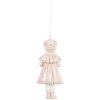 Clayre & Eef Dekorace závěsná Dítě Růžová 5x4x11 cm