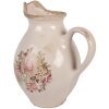 Clayre & Eef Dekorační džbán 21x16x24 cm béžovo-růžový