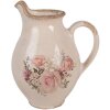 Clayre & Eef Dekorační džbán 16x12x19 cm béžovo-růžová