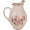 Clayre & Eef Dekorační džbán 16x12x19 cm béžovo-růžová