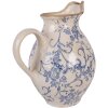 Clayre & Eef Dekorační džbán 21x16x24 cm béžovo-modrá