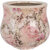 Clayre & Eef Květináč Ø 15x13 cm Béžová růžová