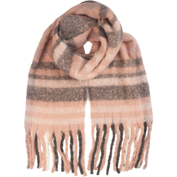 Juleeze JZSC0850 Šála 50x180 cm růžovo-šedá