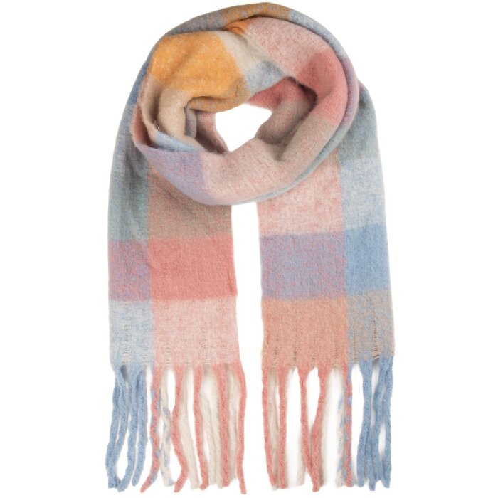 Juleeze JZSC0856P Šála 38x200 cm růžová a modrá