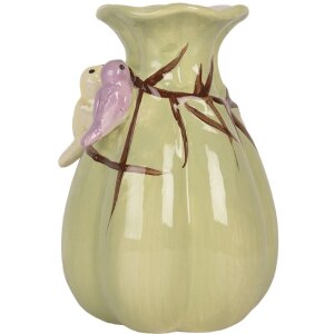 Clayre & Eef Váza Ø 10x14 cm zelená a růžová