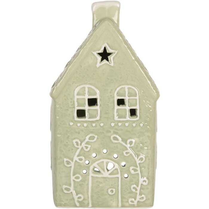 Clayre & Eef Držák na čajovou svíčku Dům 11x9x21 cm