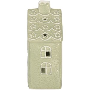 Clayre & Eef Držák na čajovou svíčku Dům 11x9x21 cm