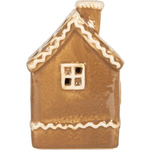 Clayre & Eef Dekorativní domeček s LED 7x7x11 cm