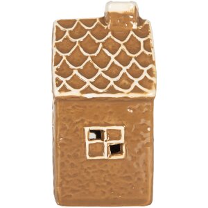 Clayre & Eef Dekorativní domeček s LED 7x6x12 cm