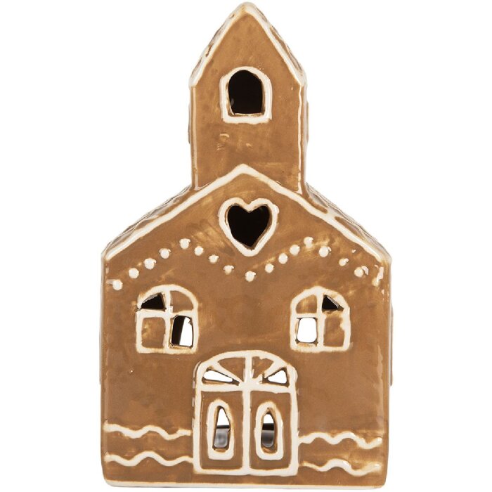 Clayre & Eef Držák na čajovou svíčku Dům 10x10x16 cm