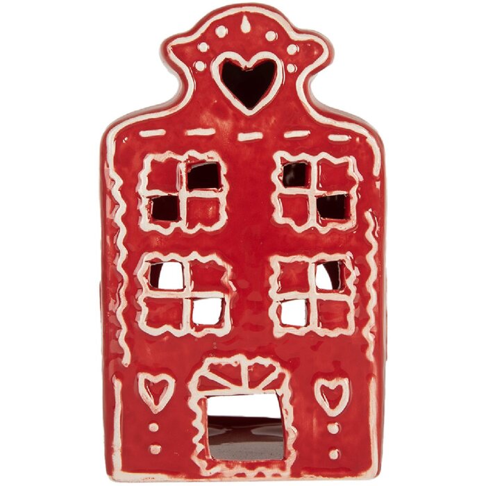 Clayre & Eef Světelný držák - domeček 8x7x13 cm