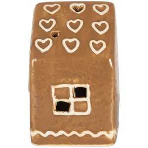 Clayre & Eef Dekorativní domeček s LED osvětlením 8x6x10 cm