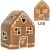 Clayre & Eef Dekorativní domeček s LED osvětlením 8x6x10 cm