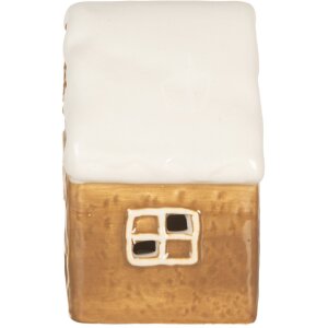Clayre & Eef Dekorativní domeček s LED 8x6x11 cm