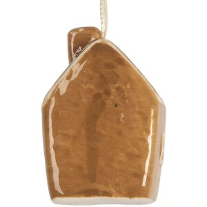 Clayre & Eef Dekorace závěsný domeček 4x4x6 cm