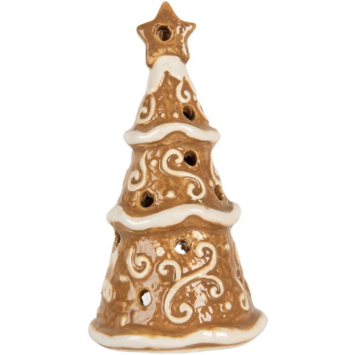 Clayre & Eef 6CE2361 Držák na svíčku Vánoční strom ∅ 8x15 cm
