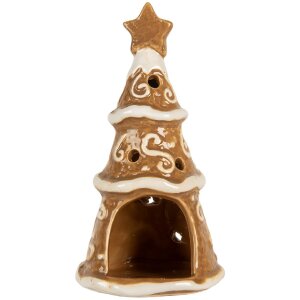 Clayre & Eef 6CE2361 Držák na svíčku Vánoční strom ∅ 8x15 cm