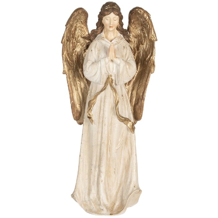 Clayre & Eef Dekorace Anděl 23x12x47 cm